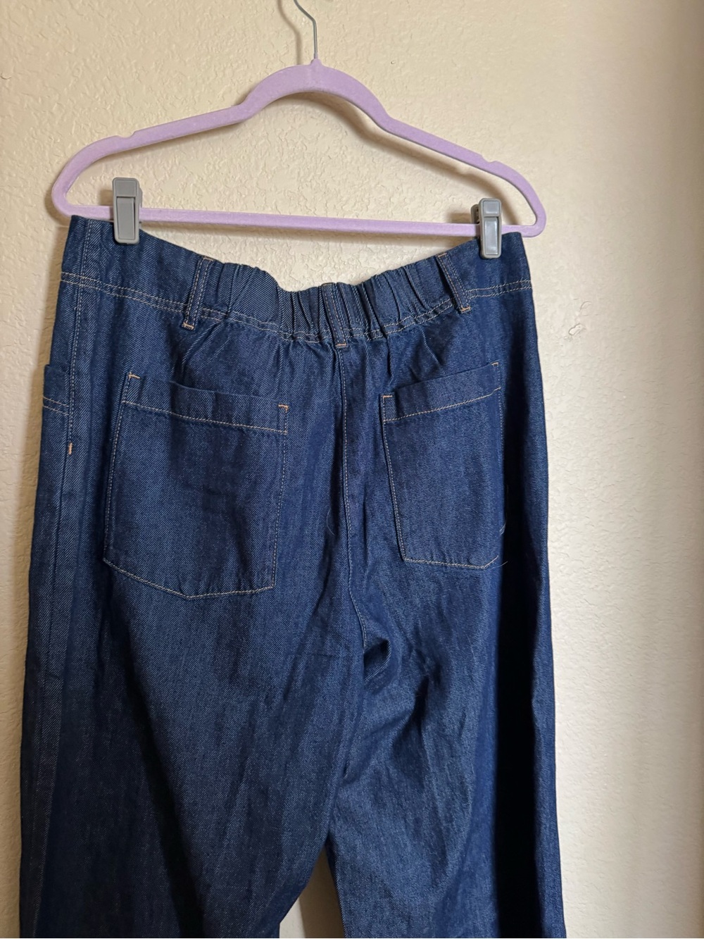 MAYE Goldie Wide Leg Crop Jeans Sz XL Indigo Blue NEW - Picture 8 of 9